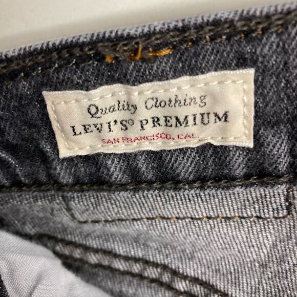 LEVI‎ PREMIUM WEDGIE SKINNY FIT Women’s DENIM JEANS SIZE 24 Gray 26.5” Inseam - Picture 3 of 12